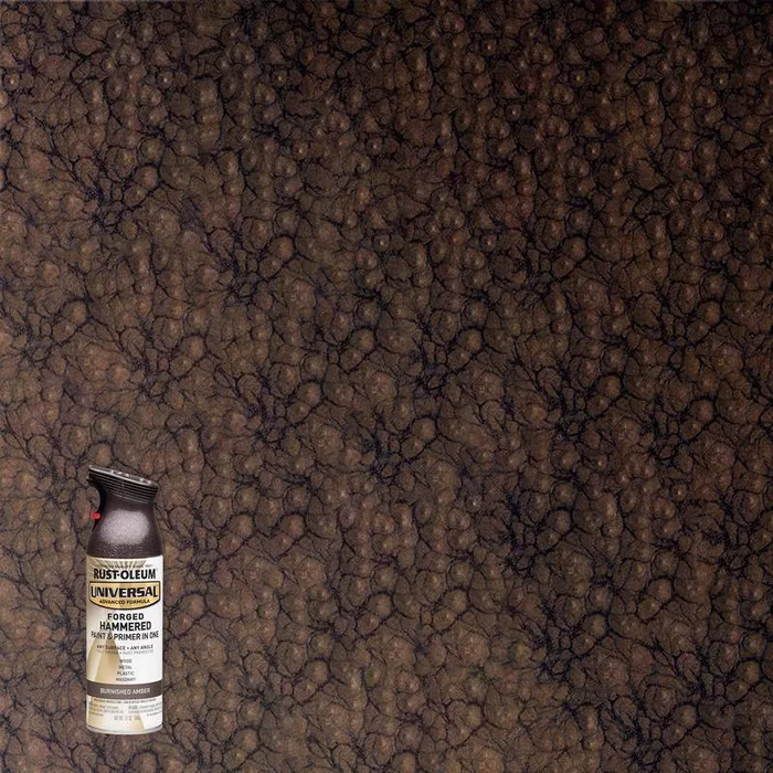 Rust-Oleum Universal Hammered Burnished Amber Spray Paint 12 oz (Pack of 6)