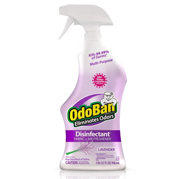 OdoBan Lavender Scent Disinfectant Fabric & Air Freshener 1 qt (Pack of 6)