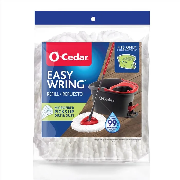 O-Cedar EasyWring 12 in. Spin Microfiber Mop Replacement 1 pk (Pack of 4)
