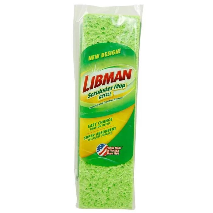 Libman Scrubster 9 in. Deck Cellulose Mop Refill 1 pk (Pack of 6)