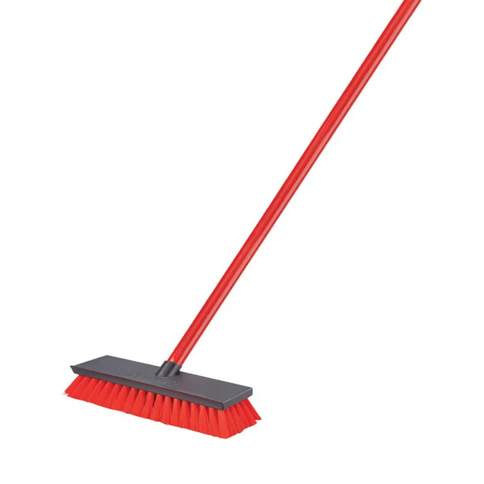 Libman 10 in. W Hard Bristle 48 in. Steel Handle Floor Scrub Brush (Pack of 6)