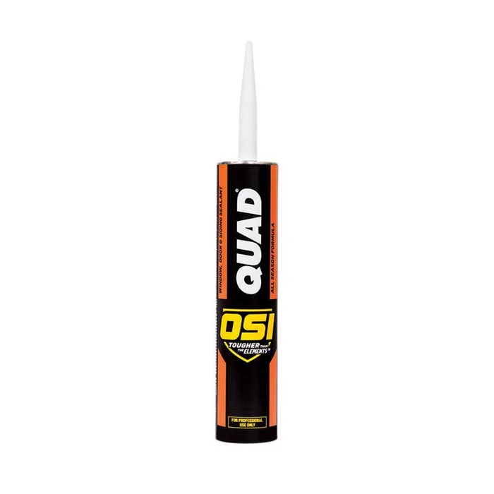 OSI Quad Black Elastomeric Polymers Door/Siding/ Window Sealant 10 oz (Pack of 12)