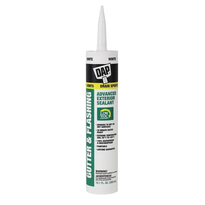 DAP White Polymer Advanced Gutter and Flashing Sealant 10.1 oz (Pack of 12)