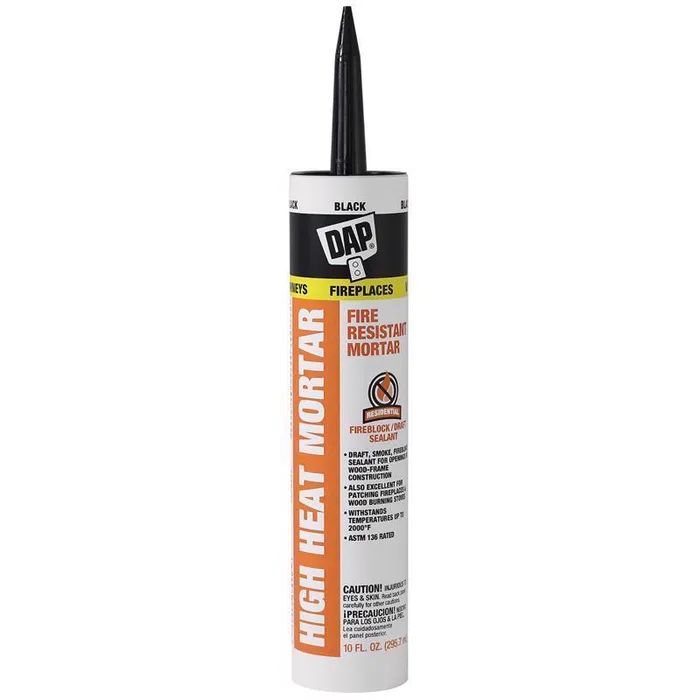 DAP Black Silicate Fire Resistant Caulk 10.1 oz (Pack of 12)