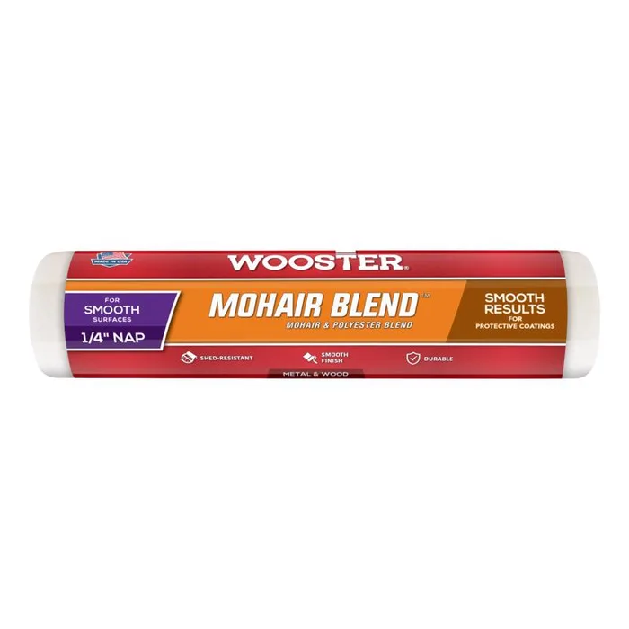 Wooster Mohair Blend 9 in. W X 1/4 in. Regular Paint Roller Cover 1 pk (Pack of 12)