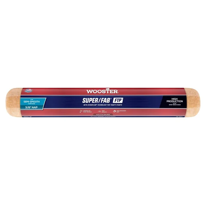 Wooster Super/Fab FTP Synthetic Blend 18 in. W X 3/8 in. Regular Paint Roller Cover 1 pk (Pack of 6)