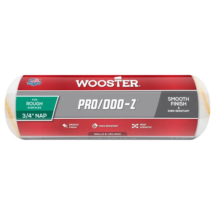 Wooster Pro/Doo-Z Woven Fabric 9 in. W X 3/4 in. Regular Paint Roller Cover 1 pk (Pack of 12)