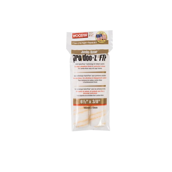 Wooster Pro/Doo-Z FTP Synthetic Blend 6-1/2 in. W X 3/8 in. Mini Paint Roller Cover 2 pk (Pack of 12)