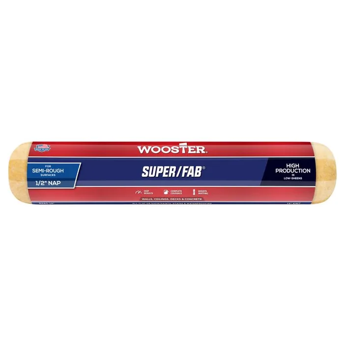Wooster Super/Fab Knit 14 in. W X 1/2 in. Regular Paint Roller Cover 1 pk