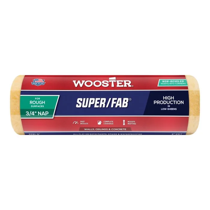 Wooster Super/Fab Knit 9 in. W X 3/4 in. Regular Paint Roller Cover 1 pk