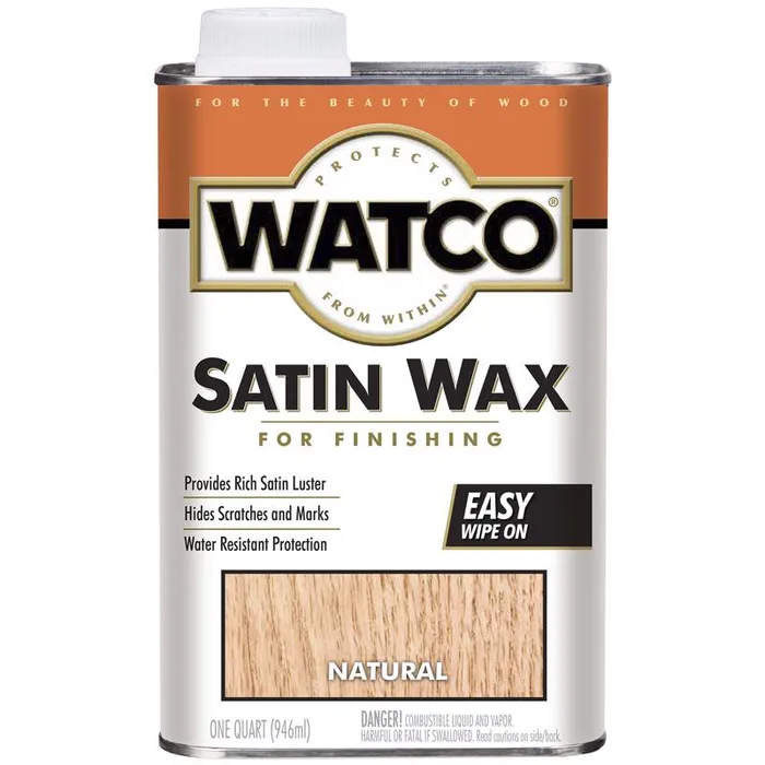 WATCO Transparent Satin Wax Oil-Based Finishing Wax 1 qt (Pack of 6)