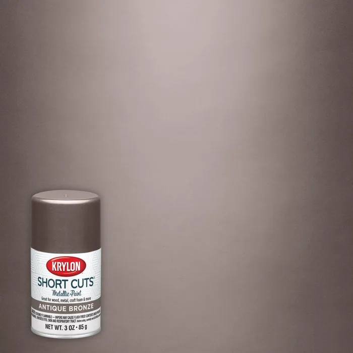 Krylon Short Cuts Metallic Antique Bronze Spray Paint 3 oz (Pack of 6)