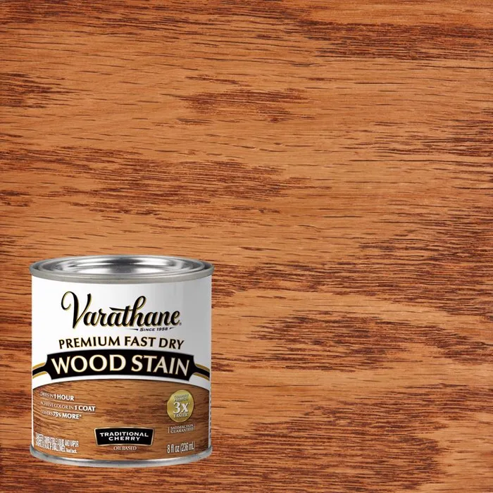 Varathane Semi-Transparent Traditional Cherry Oil-Based Urethane Modified Alkyd Wood Stain 1/2 pt