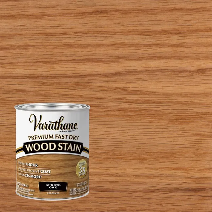 Varathane Semi-Transparent Spring Oak Oil-Based Urethane Modified Alkyd Fast Dry Wood Stain 1 qt (Pack of 2)