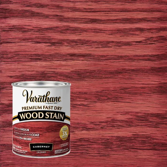 Varathane Premium Semi-Transparent Cabernet Oil-Based Urethane Modified Alkyd Fast Dry Wood Stain 1 (Pack of 2)