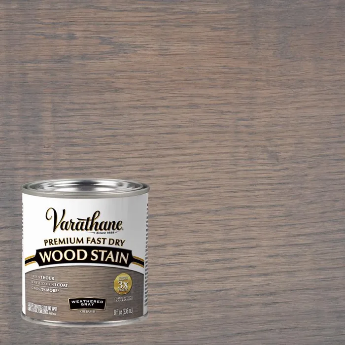 Varathane Premium Weathered Gray Oil-Based Fast Dry Wood Stain 1/2 pt