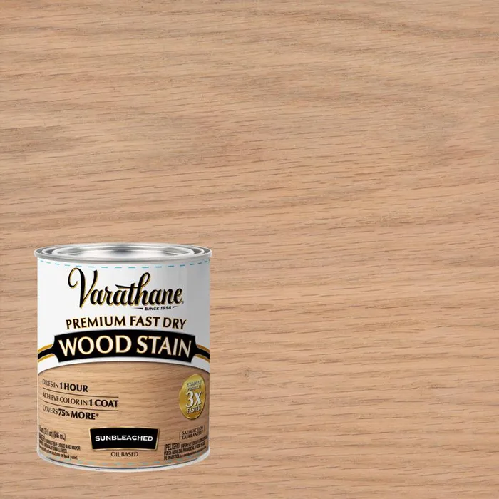 Varathane Premium Sunbleached Oil-Based Fast Dry Wood Stain 1 qt (Pack of 2)