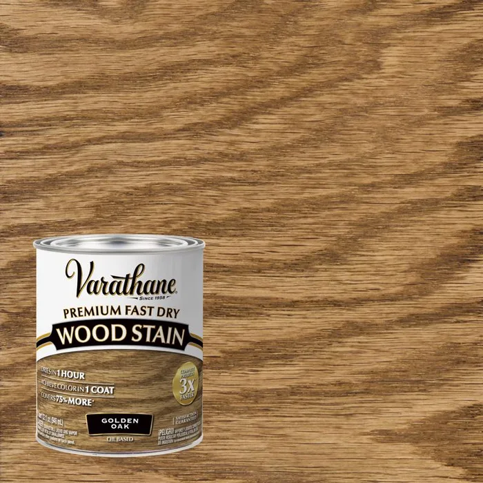 Varathane Semi-Transparent Golden Oak Oil-Based Urethane Modified Alkyd Fast Dry Wood Stain 1 qt (Pack of 2)