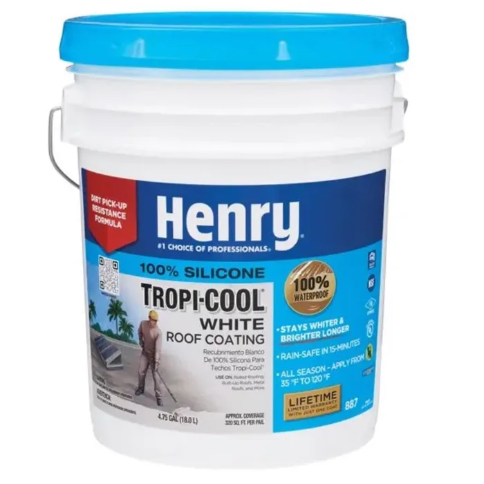 Henry Tropi-Cool White Silicone Roof Coating 4.75 gal