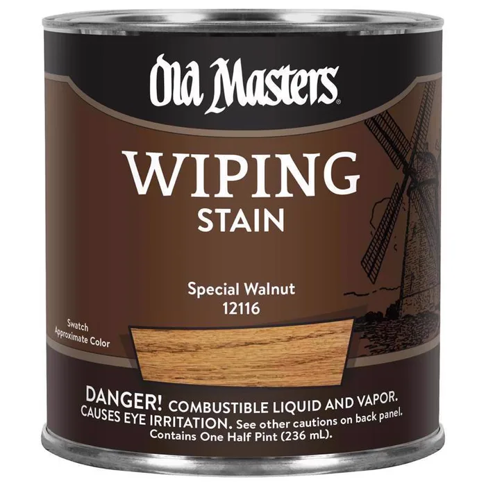 Old Masters Semi-Transparent Special Walnut Oil-Based Wiping Stain 1/2 pt (Pack of 6)