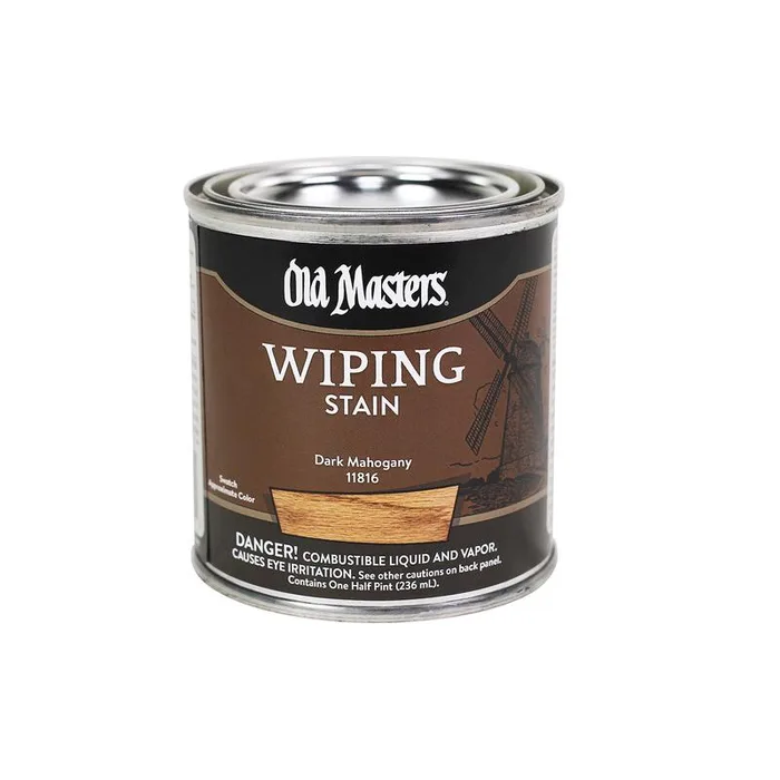 Old Masters Semi-Transparent Dark Mahogany Oil-Based Wiping Stain 1/2 pt (Pack of 6)