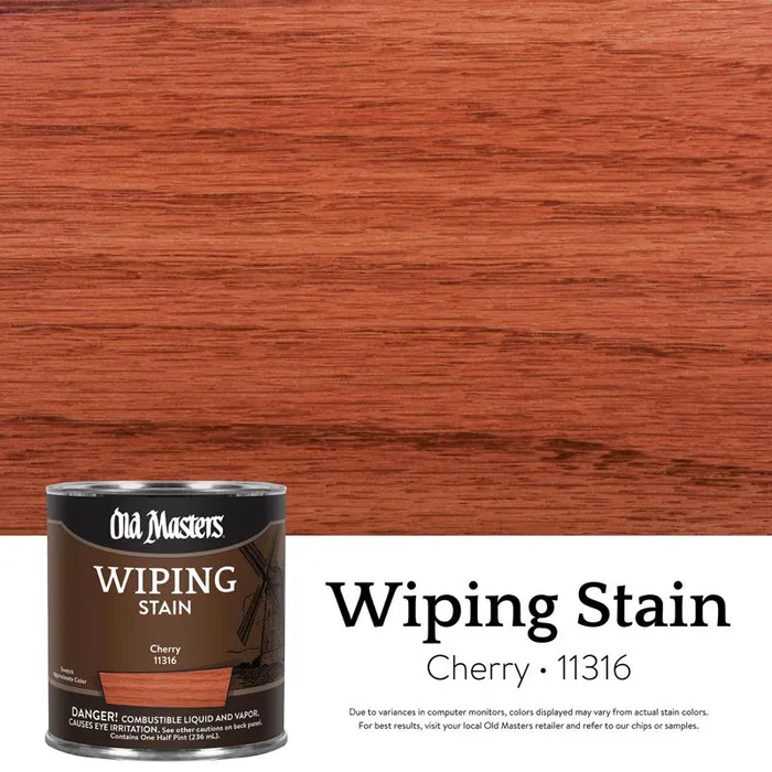 Old Masters Semi-Transparent Cherry Oil-Based Wiping Stain 1/2 pt (Pack of 6)
