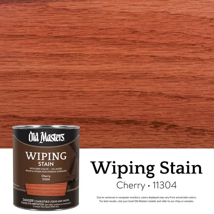 Old Masters Semi-Transparent Cherry Oil-Based Wiping Stain 1 qt (Pack of 4)