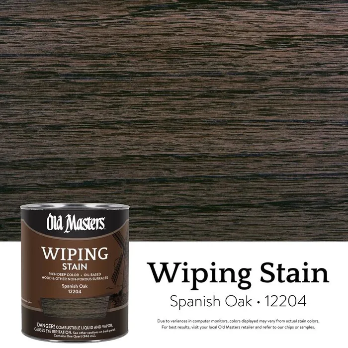 Old Masters Semi-Transparent Spanish Oak Oil-Based Wiping Stain 1 qt (Pack of 4)