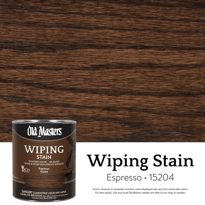 Old Masters Semi-Transparent Espresso Oil-Based Wiping Stain 1 qt