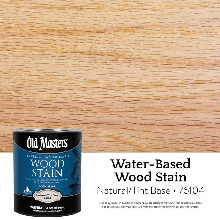 Old Masters Semi-Transparent Natural Water-Based Latex Wood Stain 1 qt (Pack of 4)