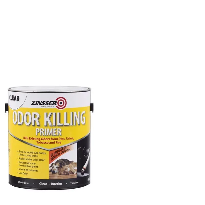 Zinsser Clear Flat/Matte Water-Based Acrylic Odor Killing Primer 1 gal (Pack of 2)