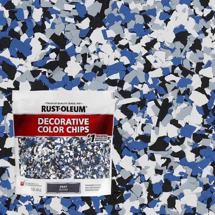 Rust-Oleum Indoor and Outdoor Gray Blend Decorative Color Chips 1 lb