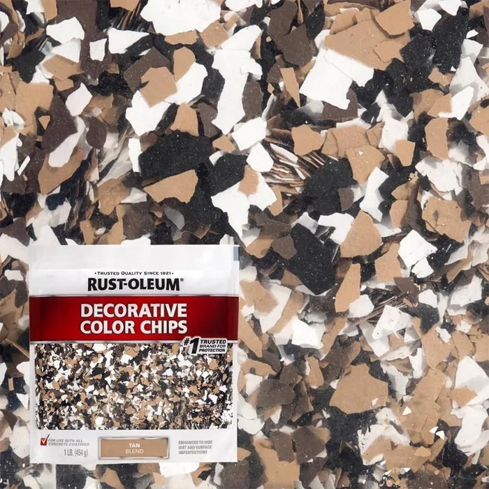 Rust-Oleum EpoxyShield Indoor and Outdoor Tan Blend Decorative Color Chips 1 lb