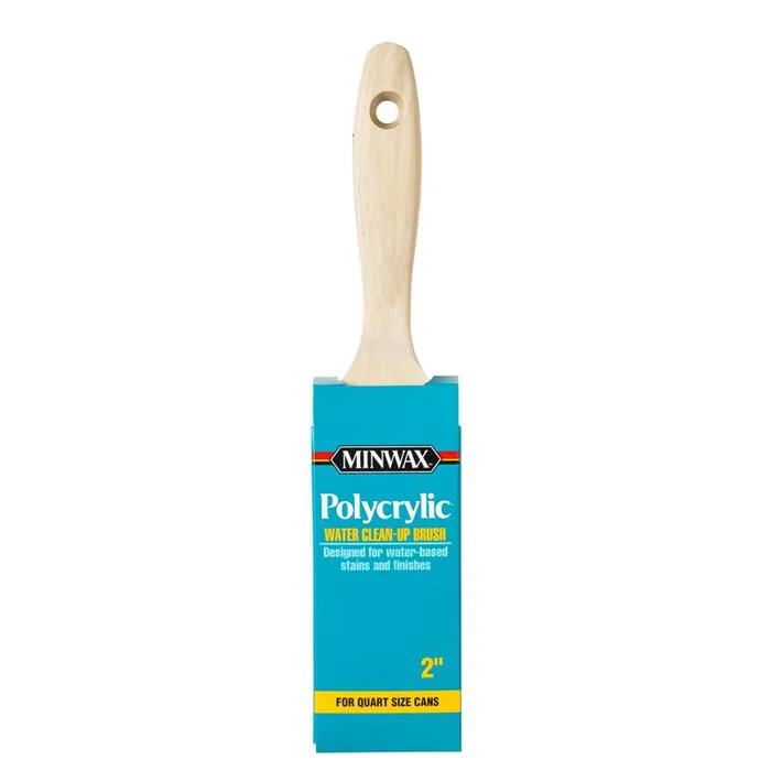 Minwax Polycrylic 2 in. Flat Stain Brush