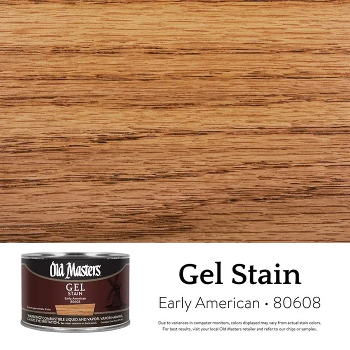 Old Masters Semi-Transparent Early American Oil-Based Alkyd Gel Stain 1 pt (Pack of 4)