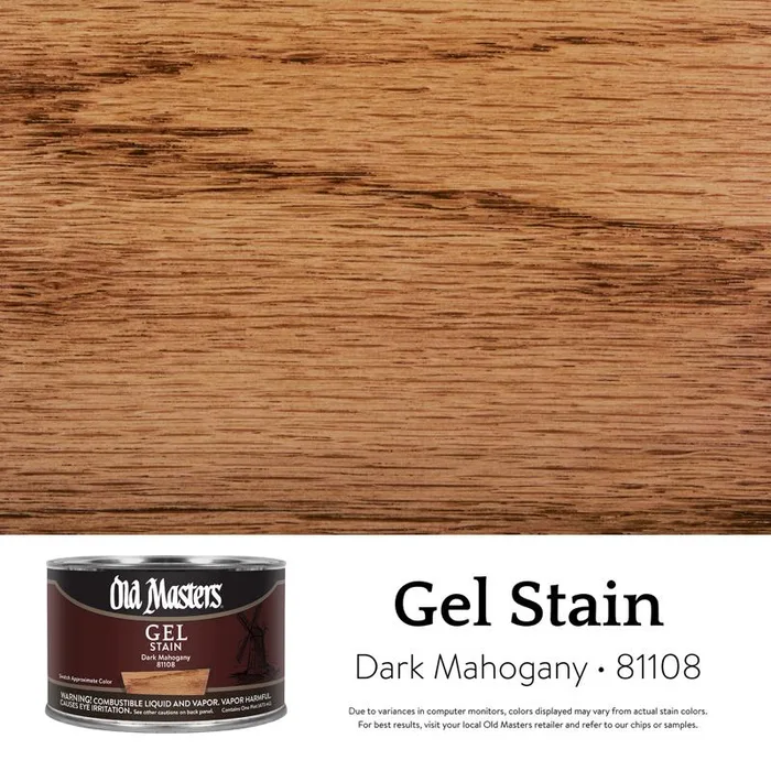 Old Masters Semi-Transparent Dark Mahogany Oil-Based Alkyd Gel Stain 1 pt (Pack of 4)