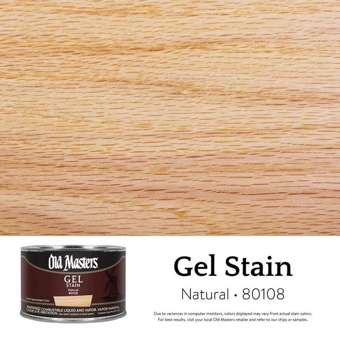 Old Masters Semi-Transparent Natural Oil-Based Alkyd Gel Stain 1 pt (Pack of 4)