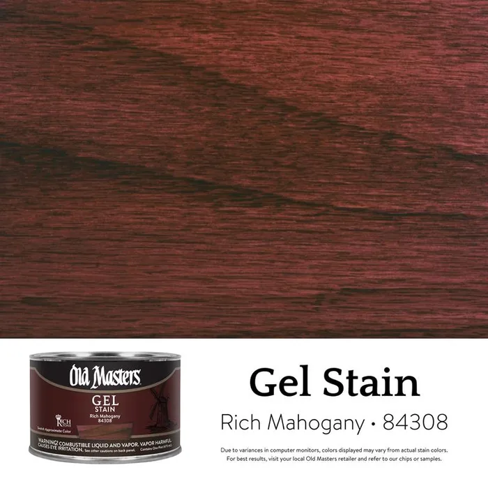 Old Masters Semi-Transparent Rich Mahogany Oil-Based Alkyd Gel Stain 1 pt (Pack of 4)