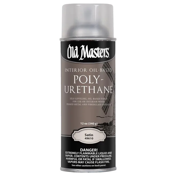 Old Masters Satin Clear Oil-Based Polyurethane Spray 12 oz (Pack of 6)