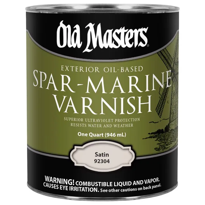 Old Masters Satin Clear Oil-Based Marine Spar Varnish 1 qt (Pack of 4)