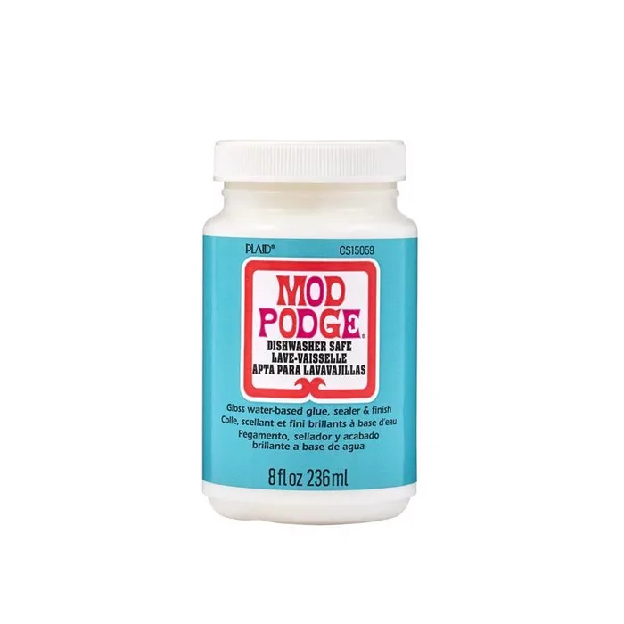 Plaid Mod Podge High Strength Glue Dishwasher-Safe Gloss Decoupage 8 oz (Pack of 3)