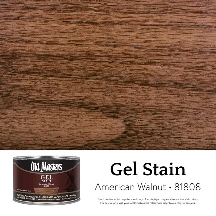 Old Masters Semi-Transparent American Walnut Oil-Based Alkyd Gel Stain 1 pt (Pack of 4)