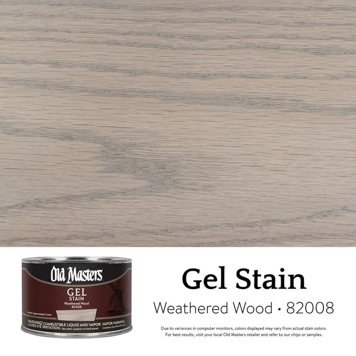 Old Masters Semi-Transparent Weathered Wood Oil-Based Alkyd Gel Stain 1 pt (Pack of 4)