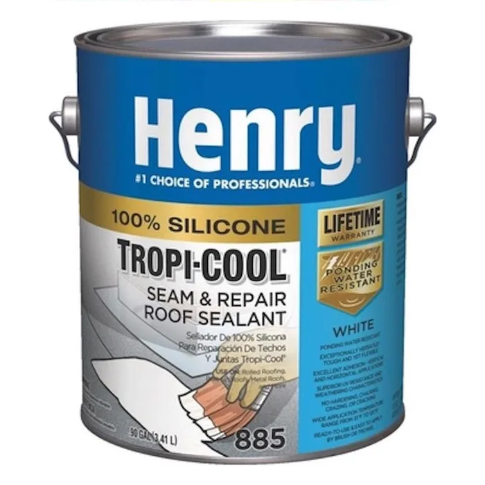 Henry Tropi-Cool 885 White Silicone Sealant 1 gal (Pack of 4)