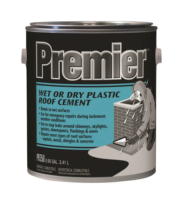 Premier Black Asphalt Wet/Dry Surface Roof Cement 0.9 gal (Pack of 4)