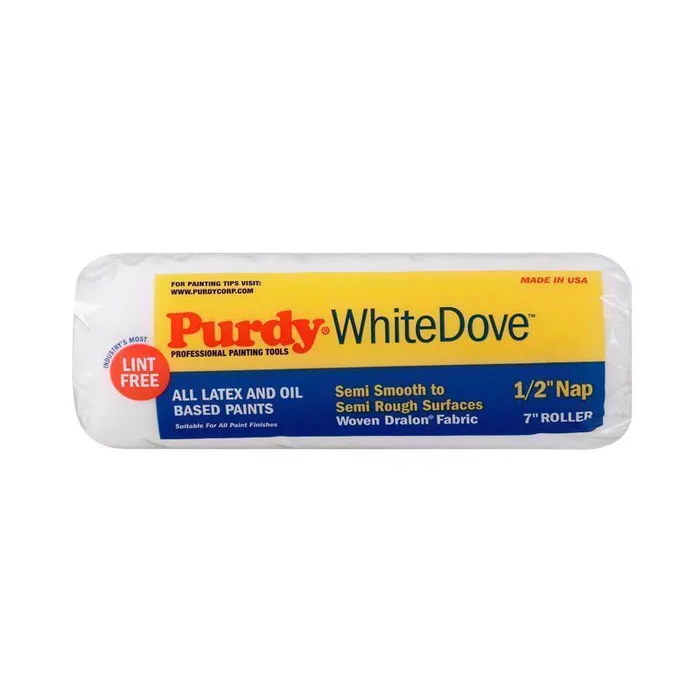 Purdy White Dove Woven Fabric 7 in. W X 1/2 in. Paint Roller Cover 1 pk (Pack of 10)
