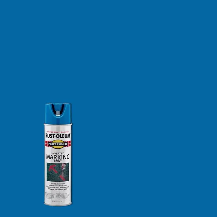 Rust-Oleum Professional Caution Blue Inverted Marking Paint 15 oz (Pack of 6)