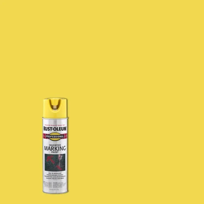 Rust-Oleum Professional High Visibility Yellow Inverted Marking Paint 15 oz (Pack of 6)