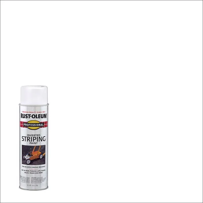 Rust-Oleum Professional White Inverted Striping Paint 18 oz (Pack of 6)