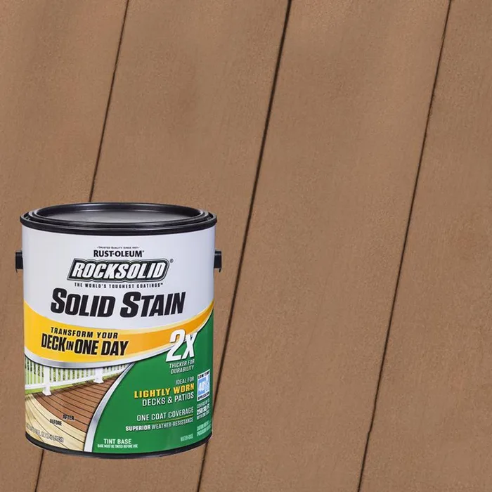 Rust-Oleum RockSolid 2X Solid Tintable Tint Base Water-Based Acrylic Stain 1 gal (Pack of 2)